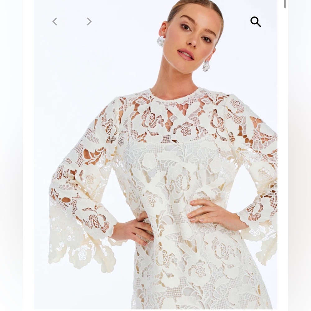 NWT 400.00 MESTIZA Mira Lace Mini Dress SMALL - Picture 2 of 6